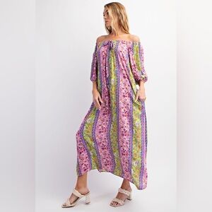 💥 Easel “Secret Garden Maxi” Dress | Pink